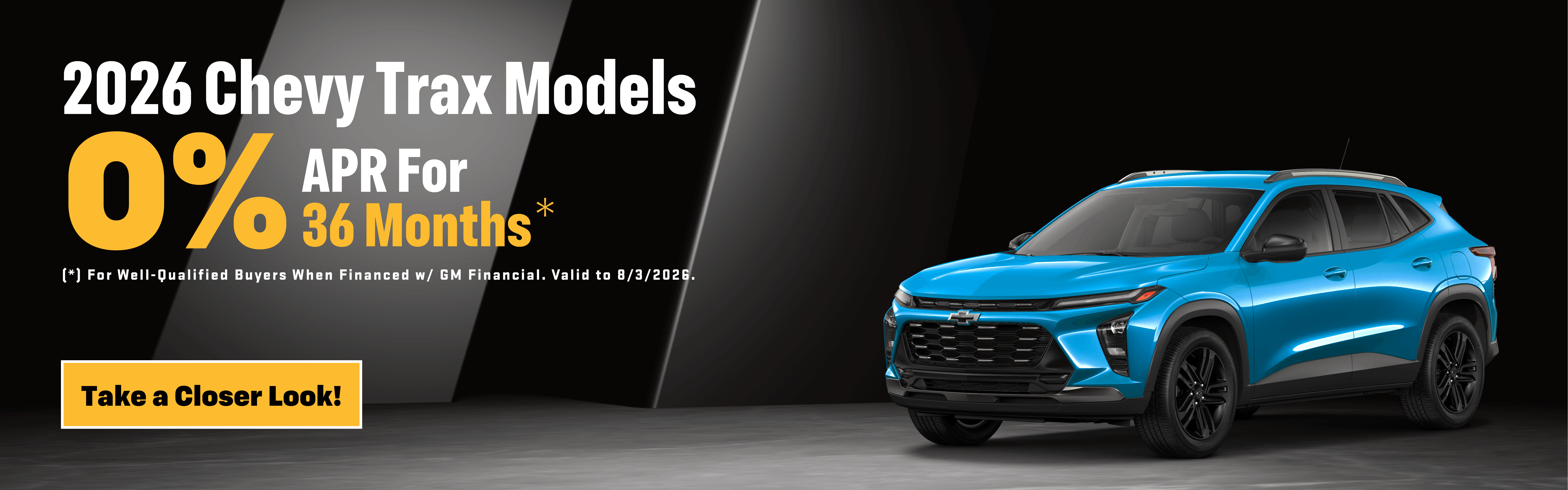 2026 Chevrolet Trax Finance Special: 0% APR for 36 Mo.
