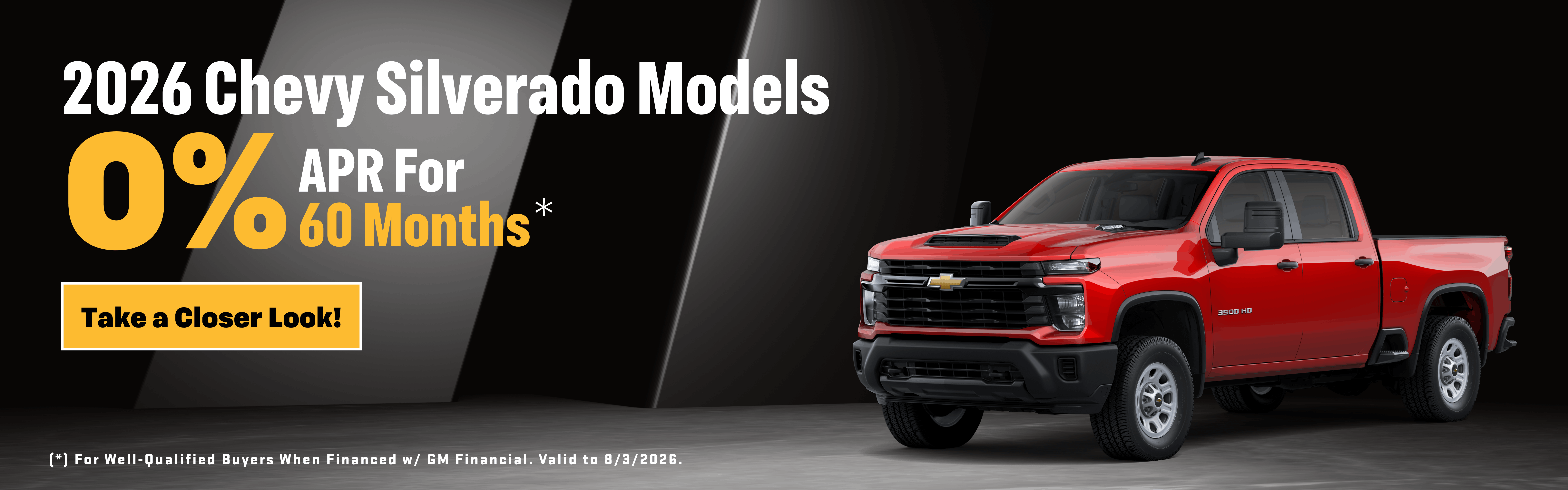 2026 Chevrolet Silverado Finance Special: 0% APR for 60 Mo.